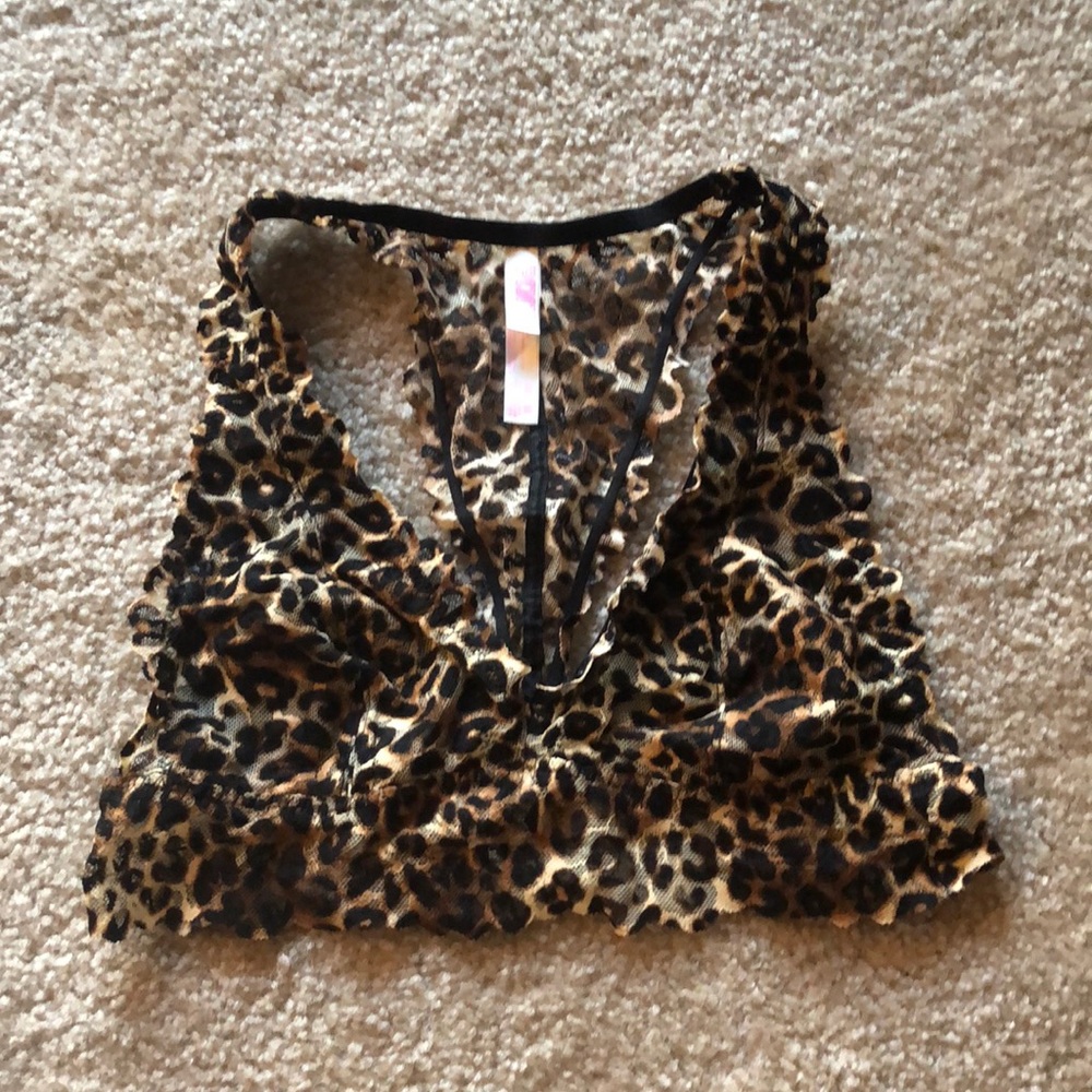 VS pink lace racerback bralette